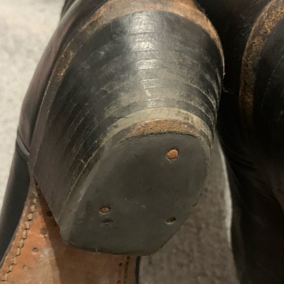 Boulet Cowboy Western Boots Men's Size 10 1/2  2E Black Eagle Leather Canada - Picture 16 of 16